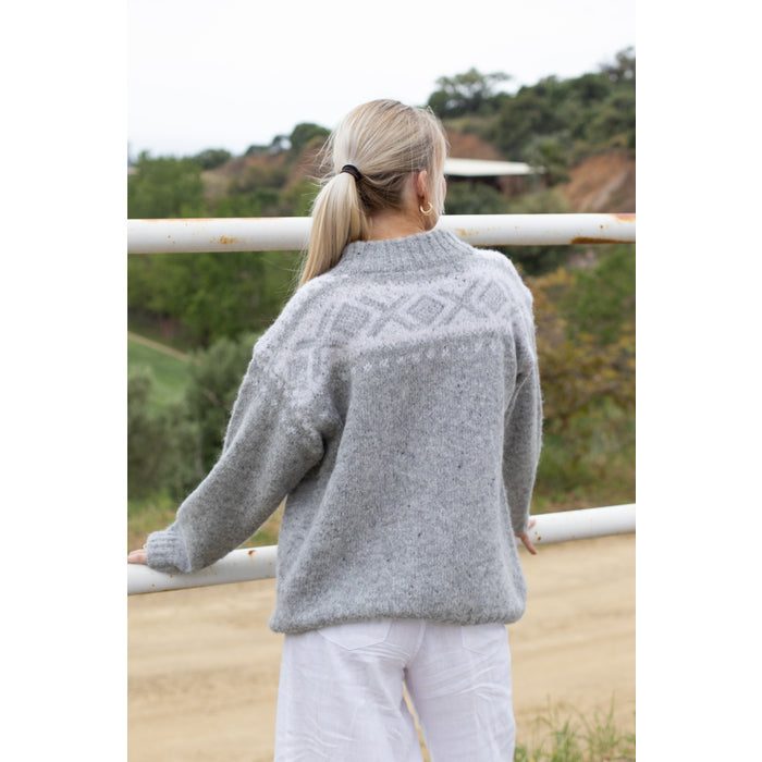 CORTINA halv-zip genser i Faerytale Tweed – bilde 2