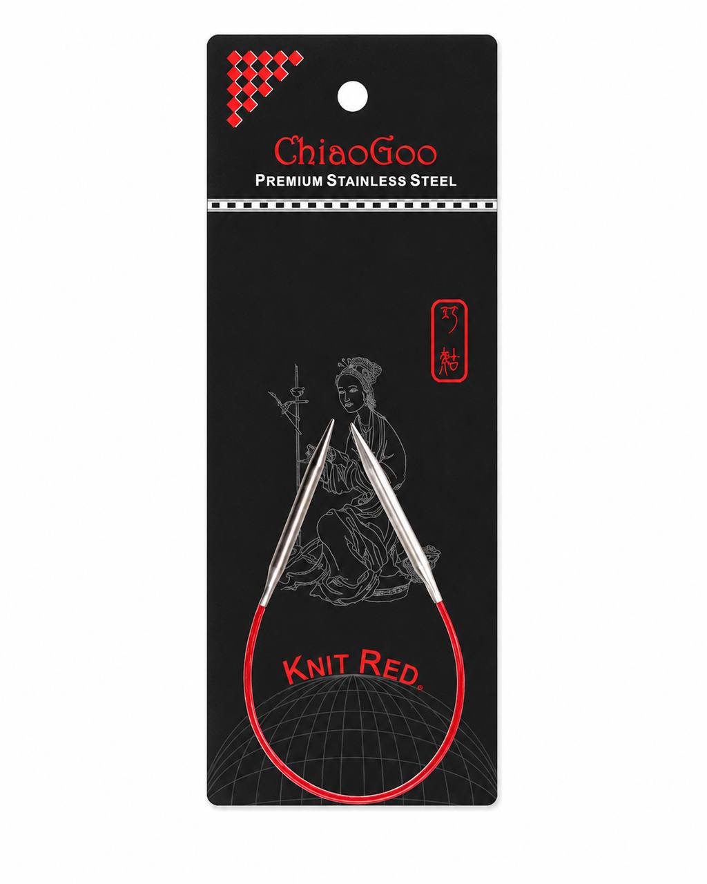 ChiaoGoo Knit Red Rundpinne 23 cm