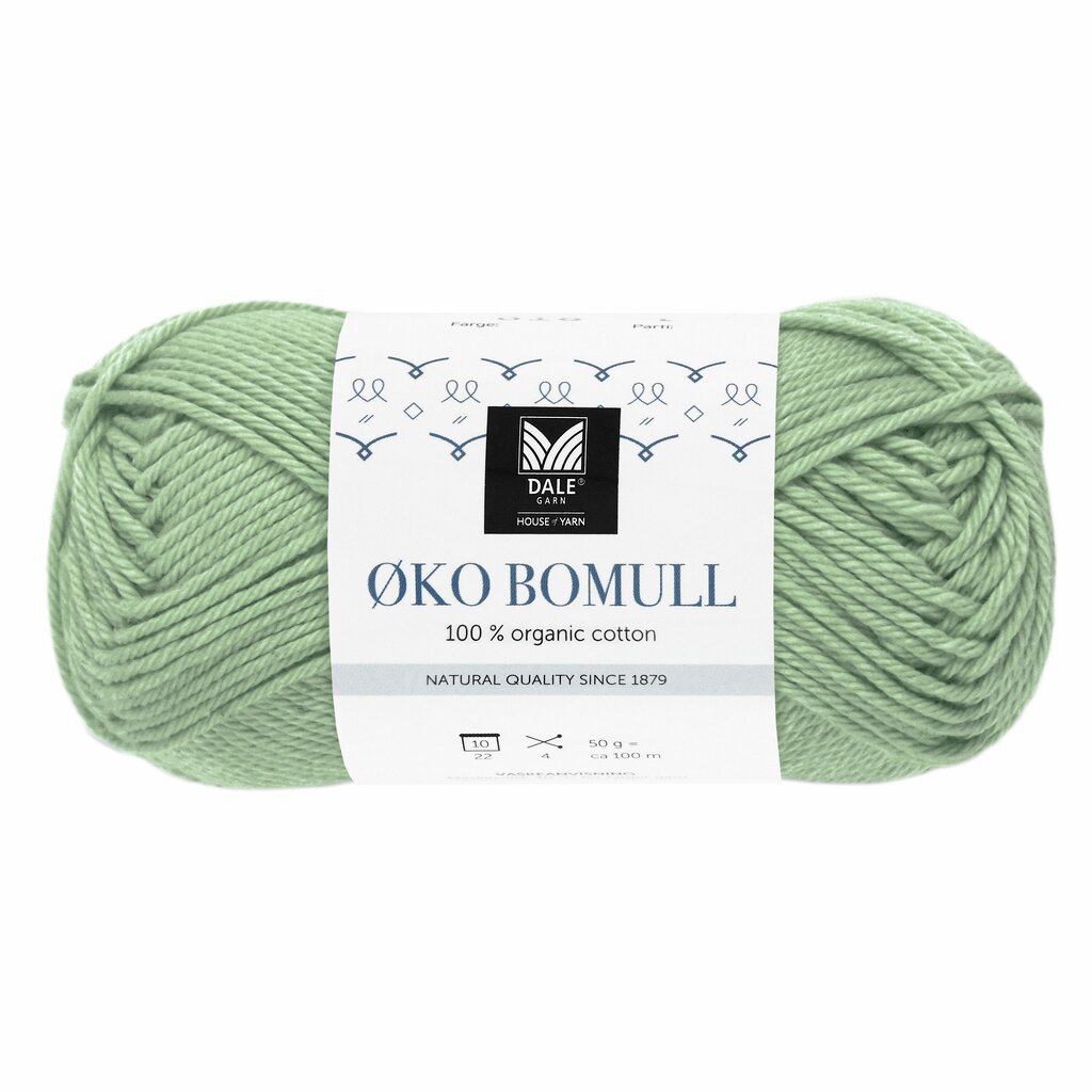 Dale - Øko Bomull - Garn Lys jadegrønn