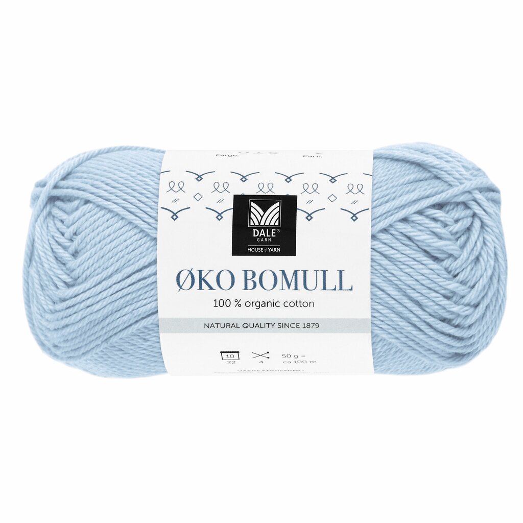 Dale - Øko Bomull - Garn Lys blå
