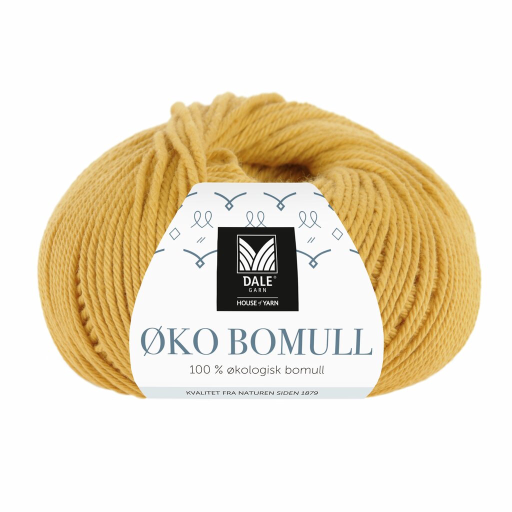 Dale - Øko Bomull - Garn Varm gul