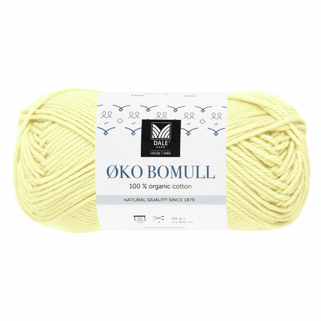 Dale - Øko Bomull - Garn Lys gul