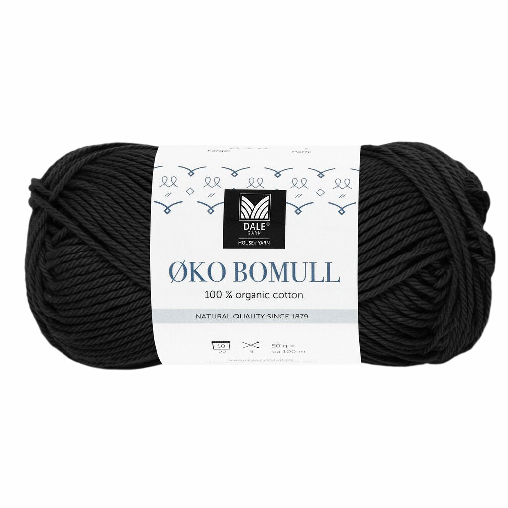 Dale - Øko Bomull - Garn Svart
