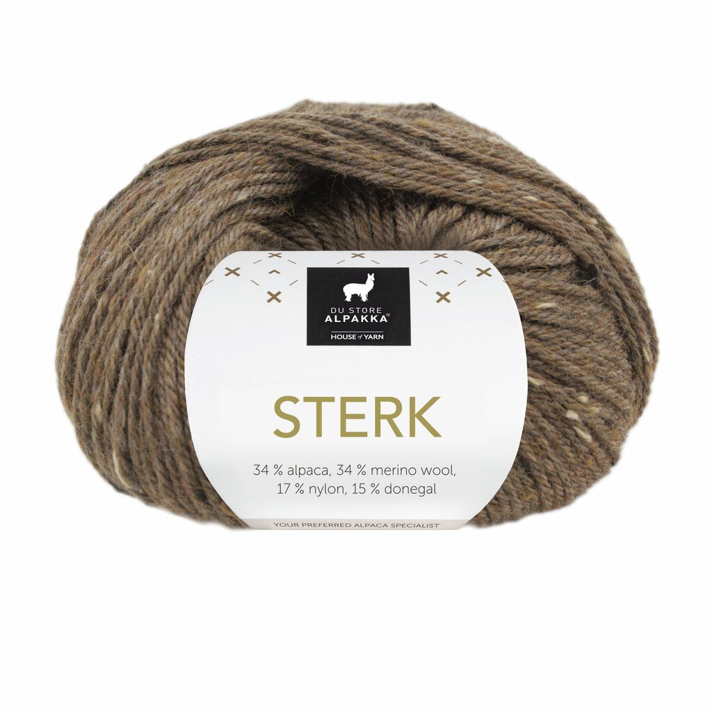 Du Store Alpakka 933 Brun melert tweed