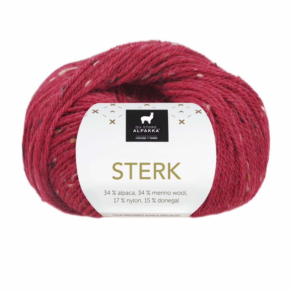 Du Store Alpakka 934 Dyp rød tweed