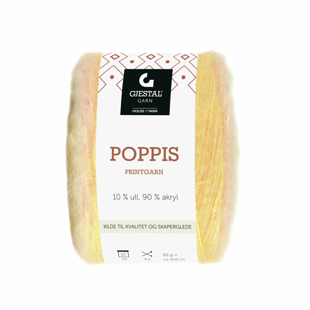 Gjestal 3108 Pastellrosa/Grønn/Gul gradert