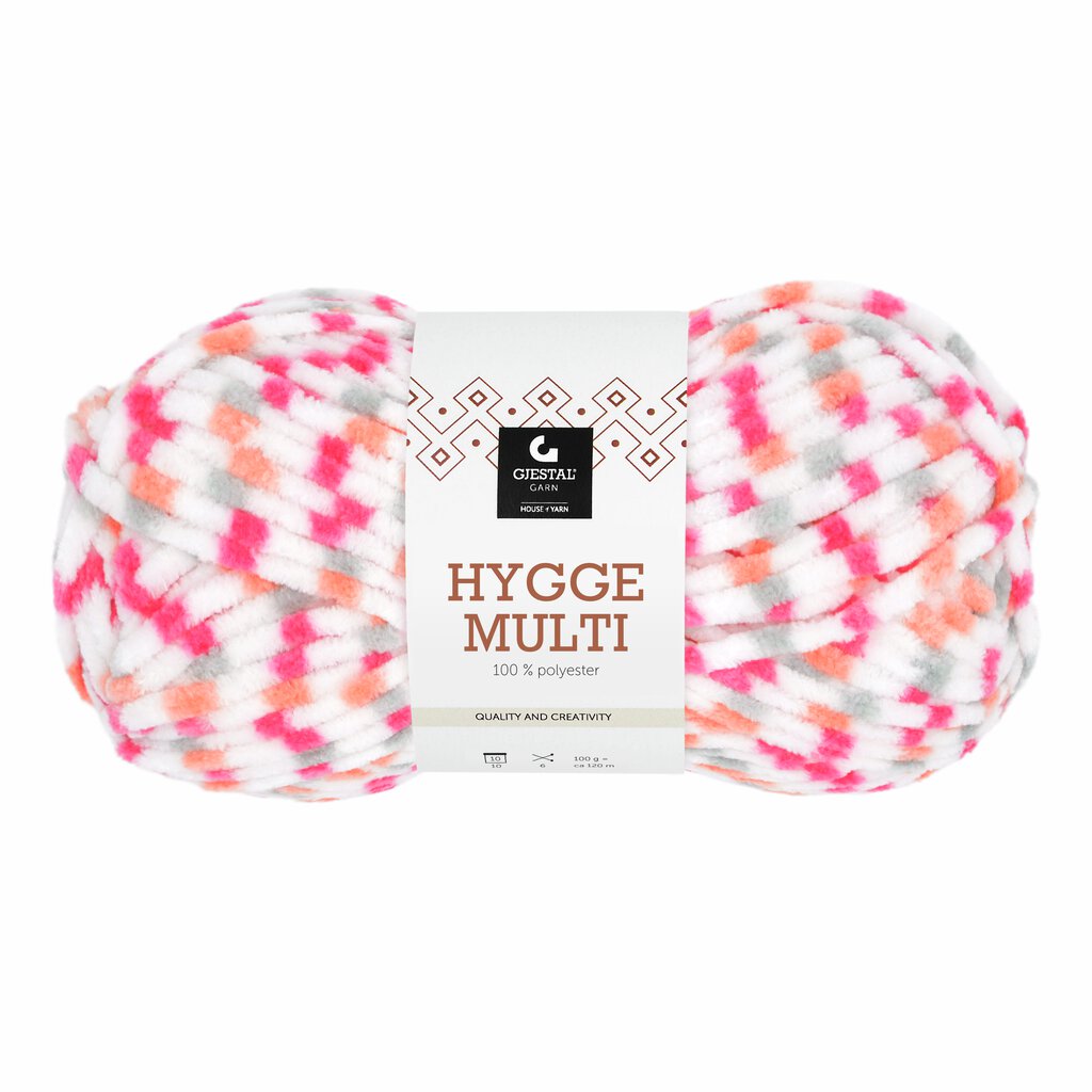 Gjestal 6404 Oransje/rød/grå dots