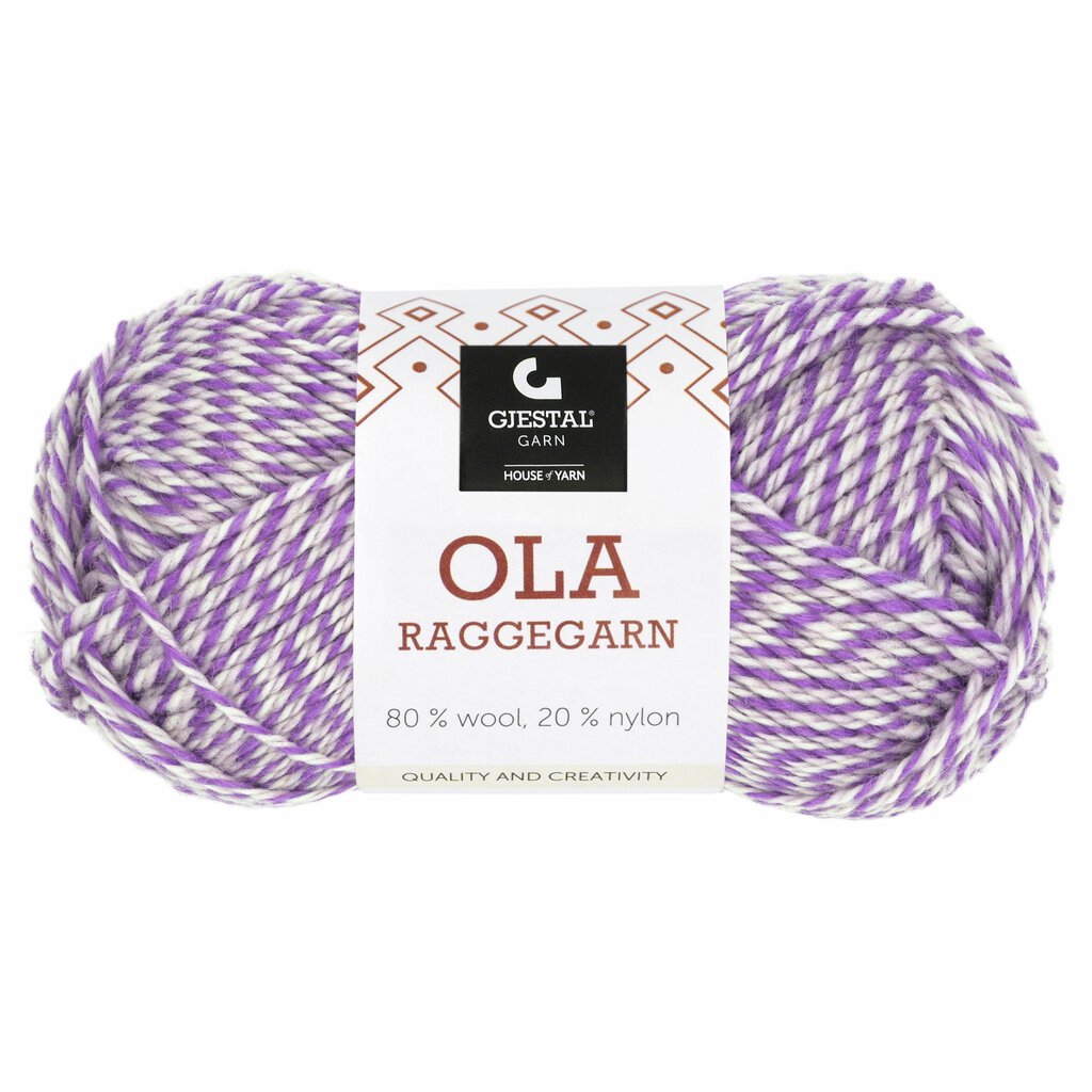 Gjestal 716 Lavendel/Pudderrosa/Hvit mouline