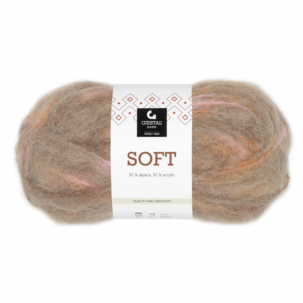 Gjestal 737 Mørk beige rosa mix