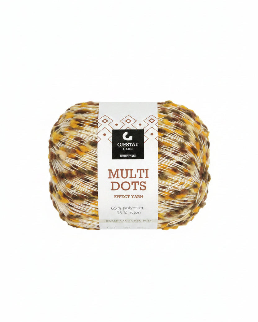 Gjestal 901 Brun/Safran dots