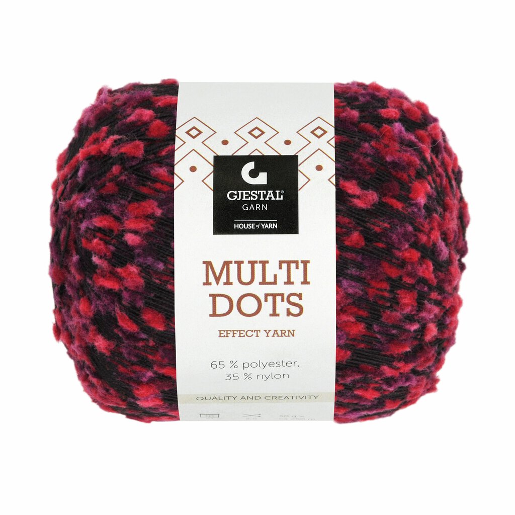 Gjestal 903 Rød/Lilla dots