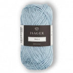 Isager Trio 2 Ice blue - helt garnnøste