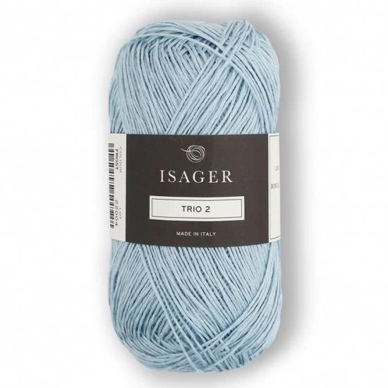 Isager Trio 2 Ice blue - helt garnnøste