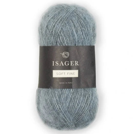 Isager Soft Fine 11 blå - helt garnnøste
