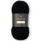 Isager Soft Fine 30 svart - helt garnnøste