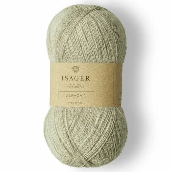 Isager Alpaca 1 E2S natur lys grå - helt garnnøste