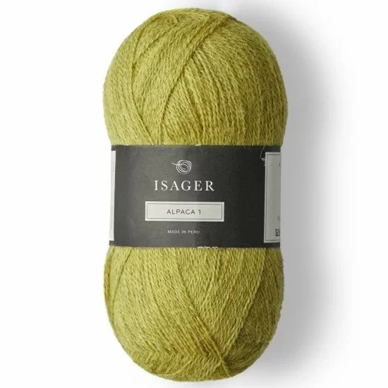 Isager Alpaca 1 40 lime - helt garnnøste
