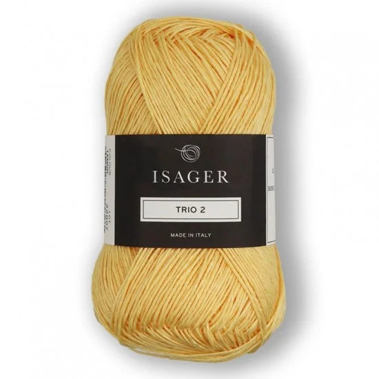 Isager Trio 2 Lemon - helt garnnøste