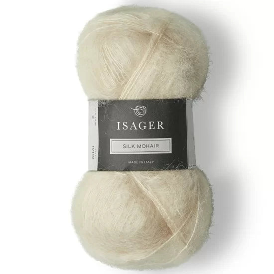 Isager Silk Mohair 0 perlebeige - helt garnnøste