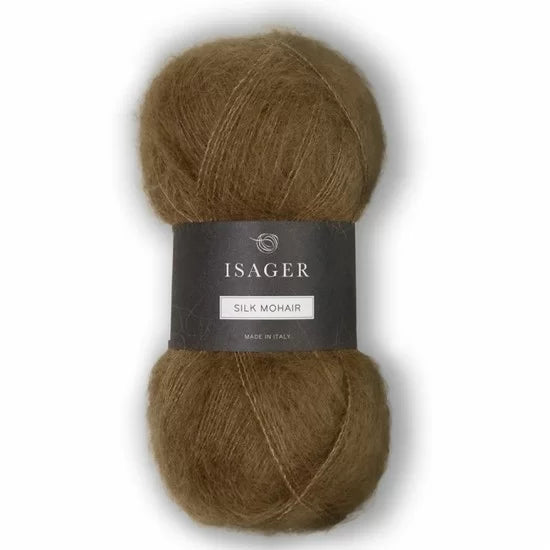 Isager Silk Mohair 4 tobakk - helt garnnøste