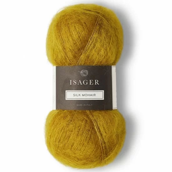 Isager Silk Mohair 22 curry - helt garnnøste