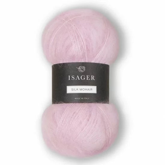 Isager Silk Mohair 27 rosa - helt garnnøste