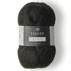 Isager Silk Mohair 30 svart - helt garnnøste