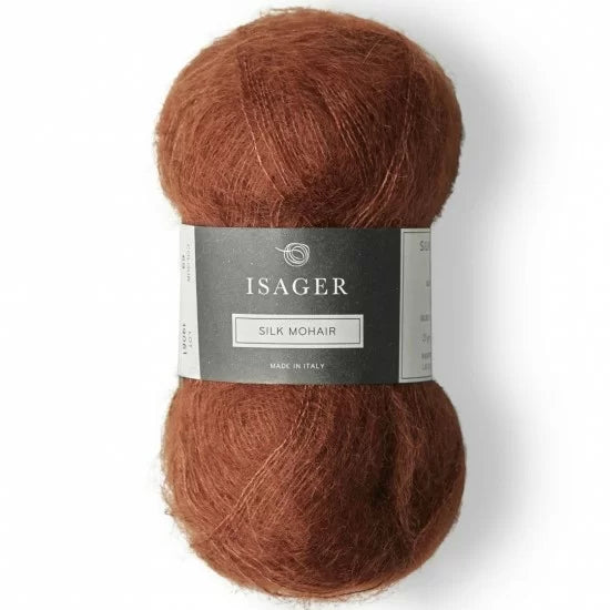 Isager Silk Mohair 33 brick - helt garnnøste