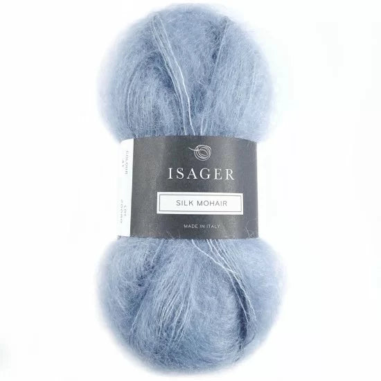 Isager Silk Mohair 41 blue mist - helt garnnøste
