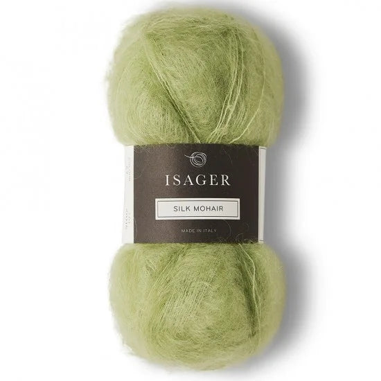Isager Silk Mohair 57 celery - helt garnnøste