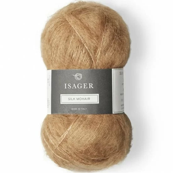 Isager Silk Mohair 63 camel - helt garnnøste