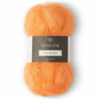 Isager Silk Mohair 64 orange - helt garnnøste