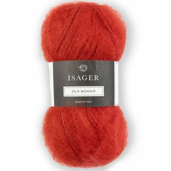 Isager Silk Mohair 65 poppy - helt garnnøste
