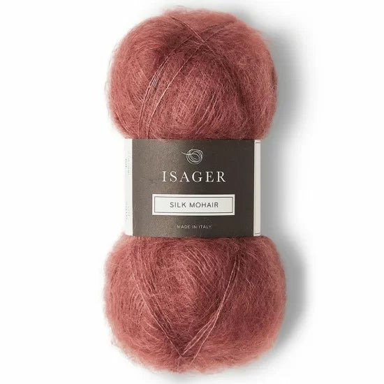 Isager Silk Mohair 69 ash rose - helt garnnøste