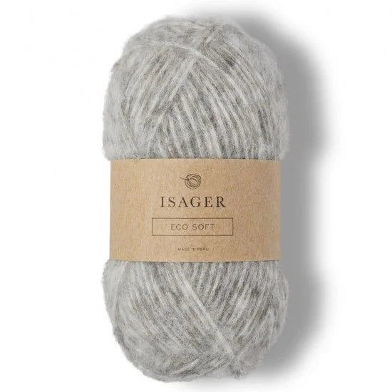 Isager Soft E2S grå - helt garnnøste
