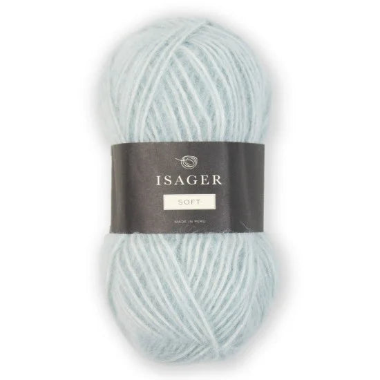 Isager Soft 10 isblå - helt garnnøste
