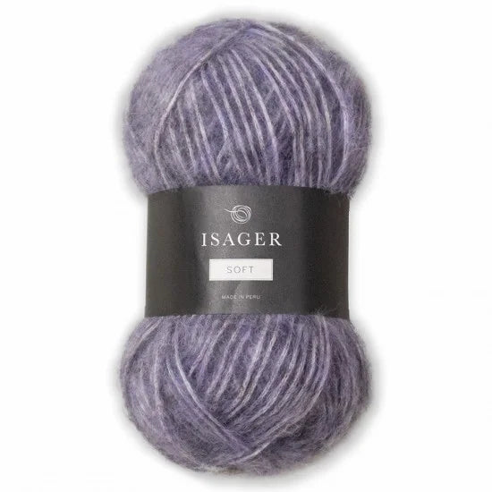 Isager Soft 12 lilla - helt garnnøste