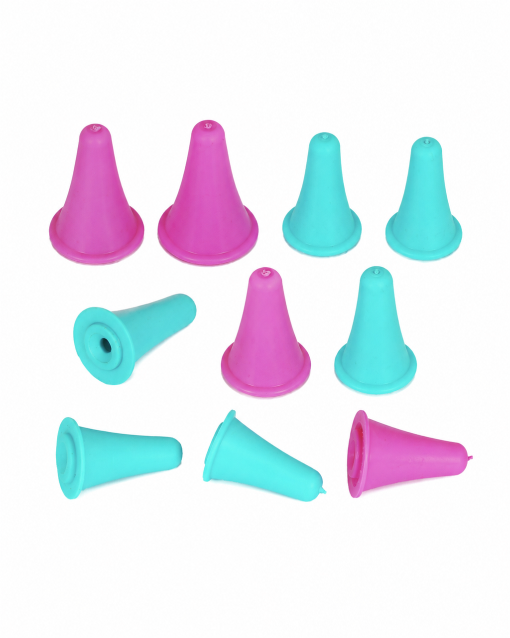 KnitPro Pinnebeskyttere i gummi Rosa og turkis