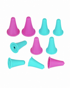 KnitPro Pinnebeskyttere i gummi Rosa og turkis