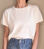 Strikket T-Shirt i Bomull og Kasjmir fra Leap Concept