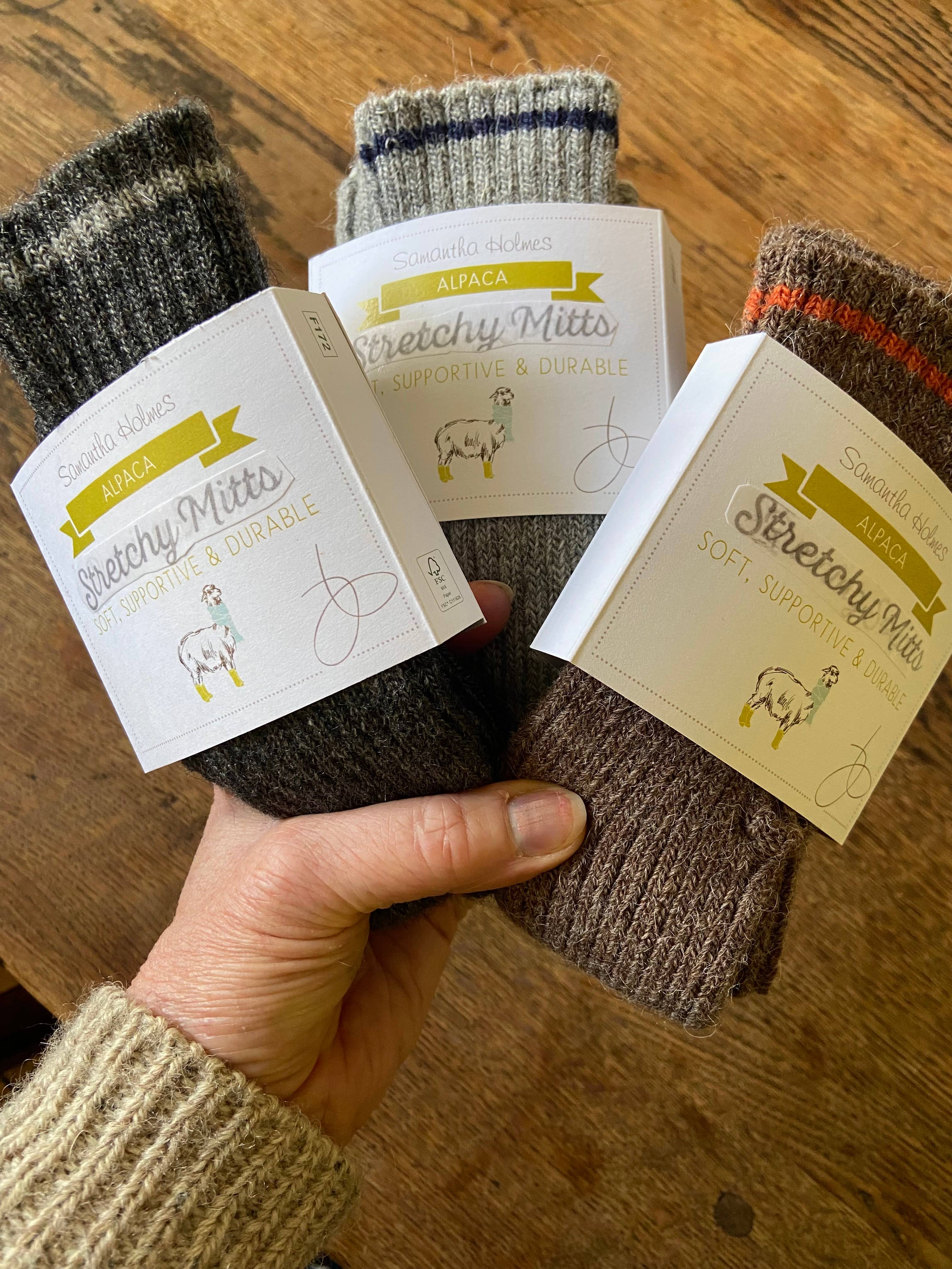 Fingerløse Votter i Alpakka – Stretchy