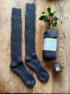 Knestrømper i Alpakka – Chunky Rib