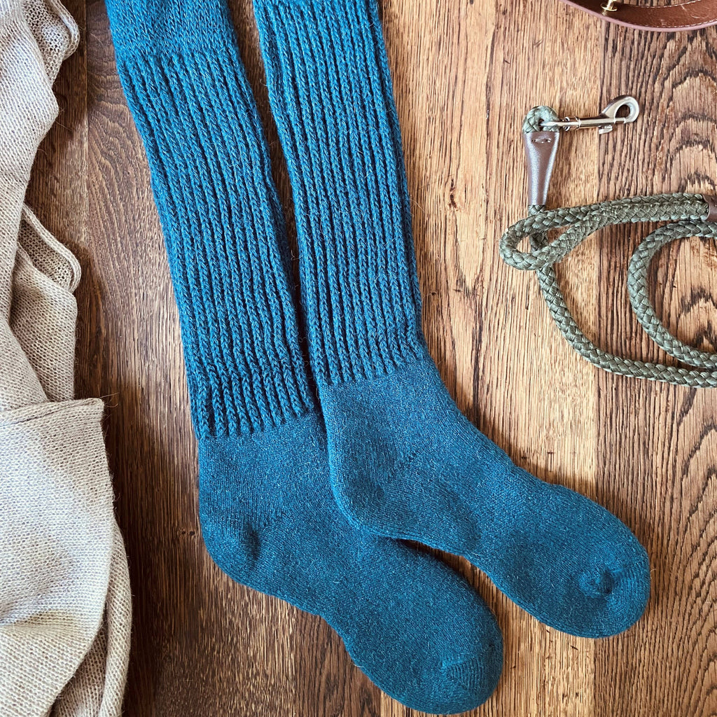 Knestrømper i Alpakka – Chunky Rib