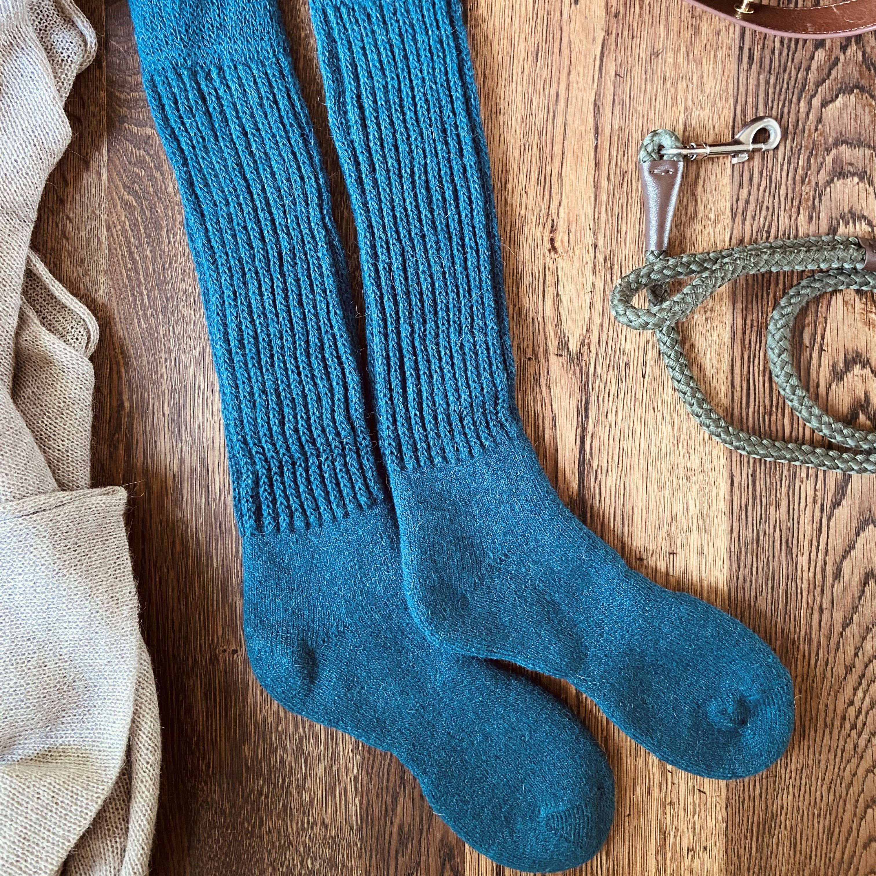 Knestrømper i Alpakka – Chunky Rib