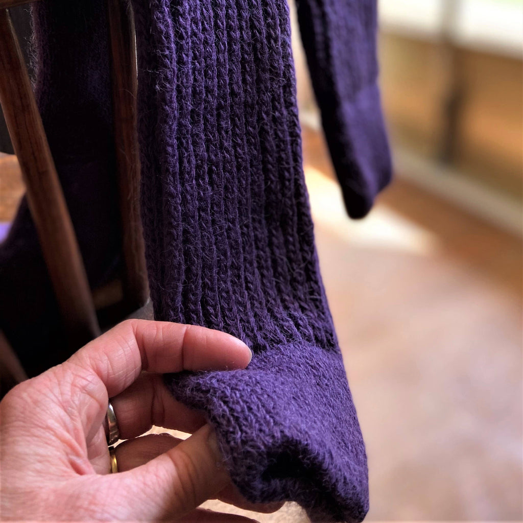 Knestrømper i Alpakka – Chunky Rib