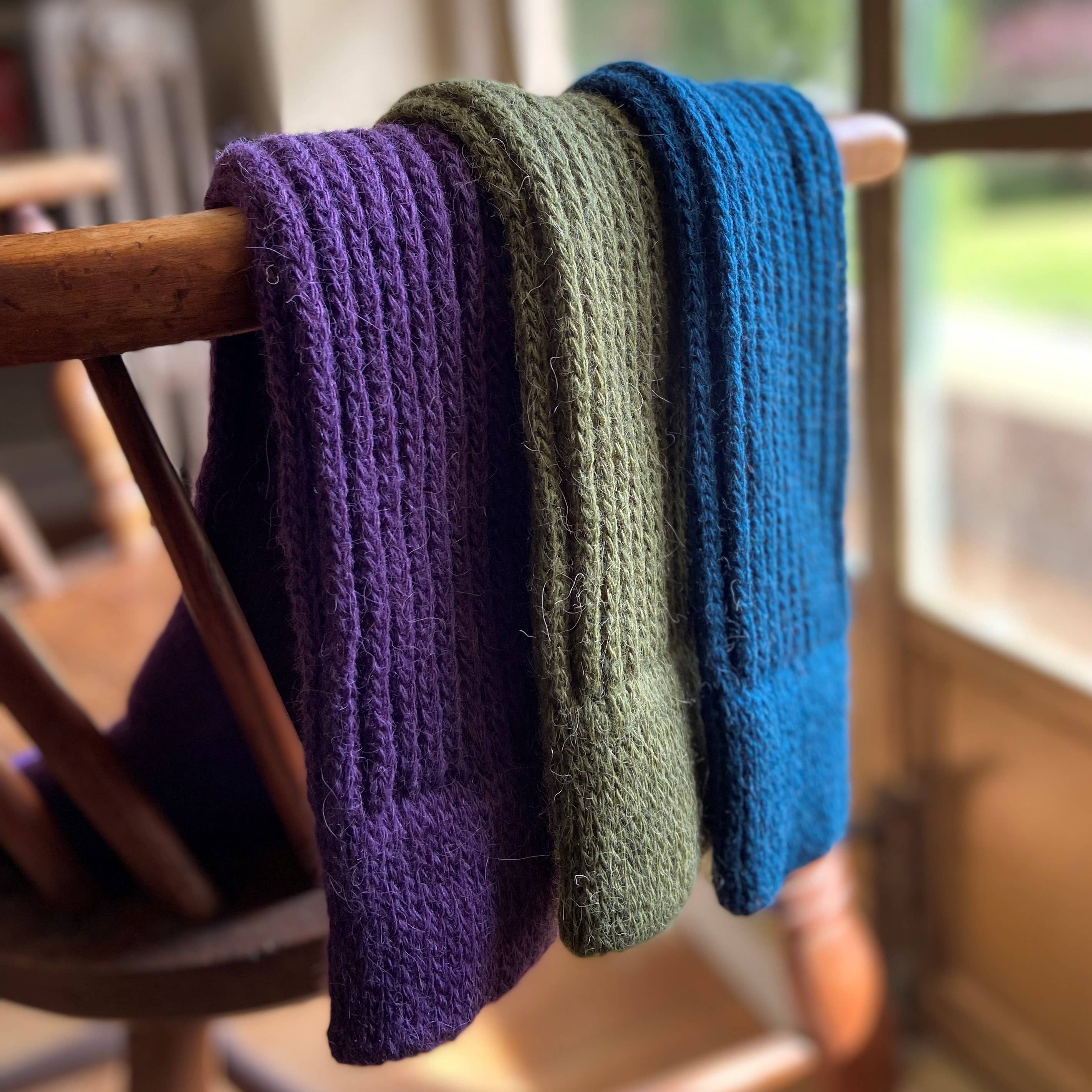 Knestrømper i Alpakka – Chunky Rib