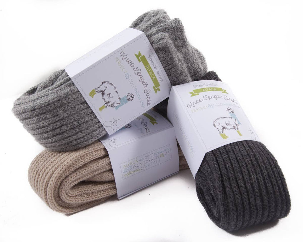 Knestrømper i Alpakka – Chunky Rib
