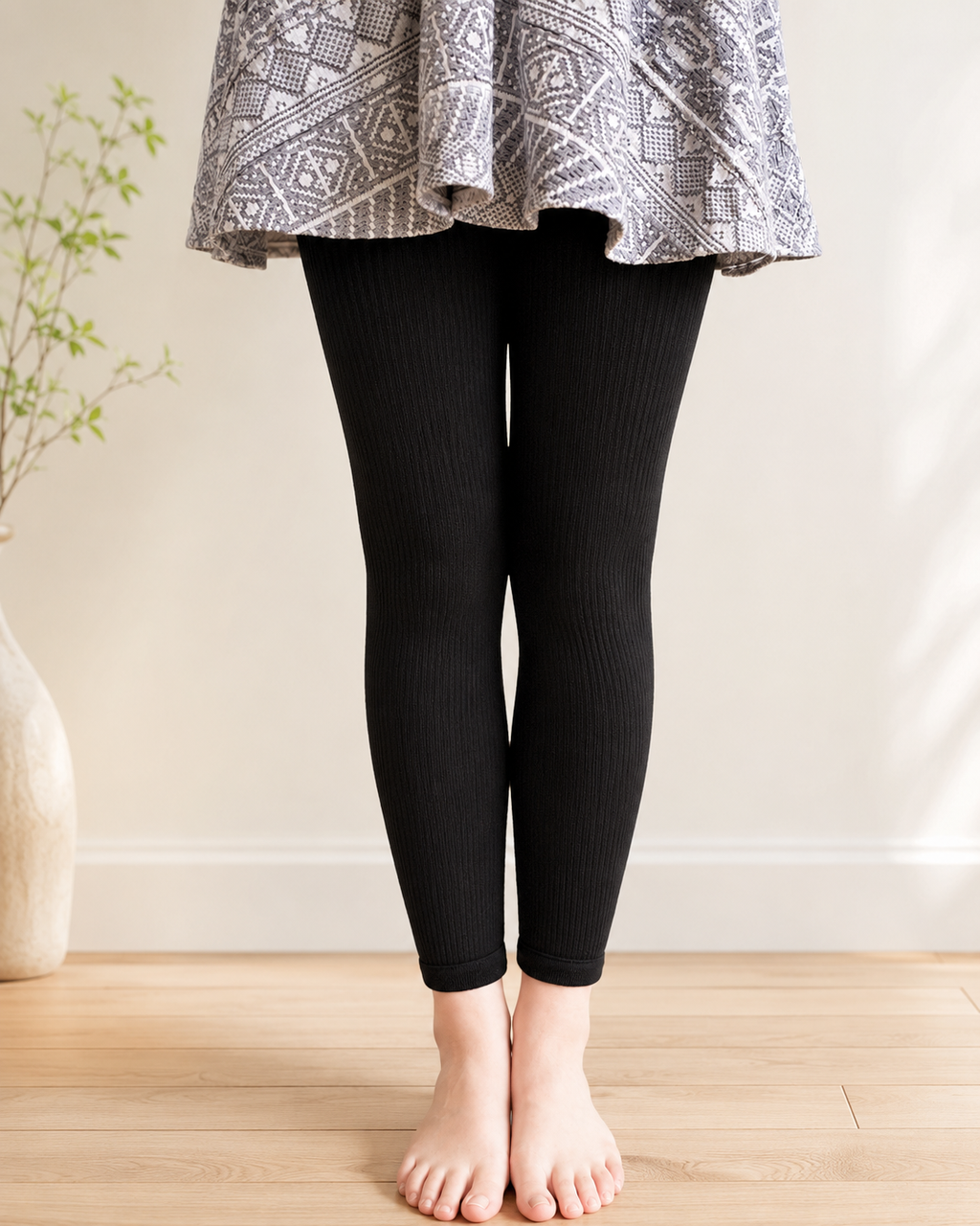 Termoleggings i Alpakka – Fotløse Tights