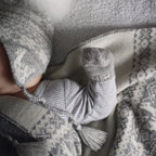 Alpakka Babyteppe med Fair Isle Mønster