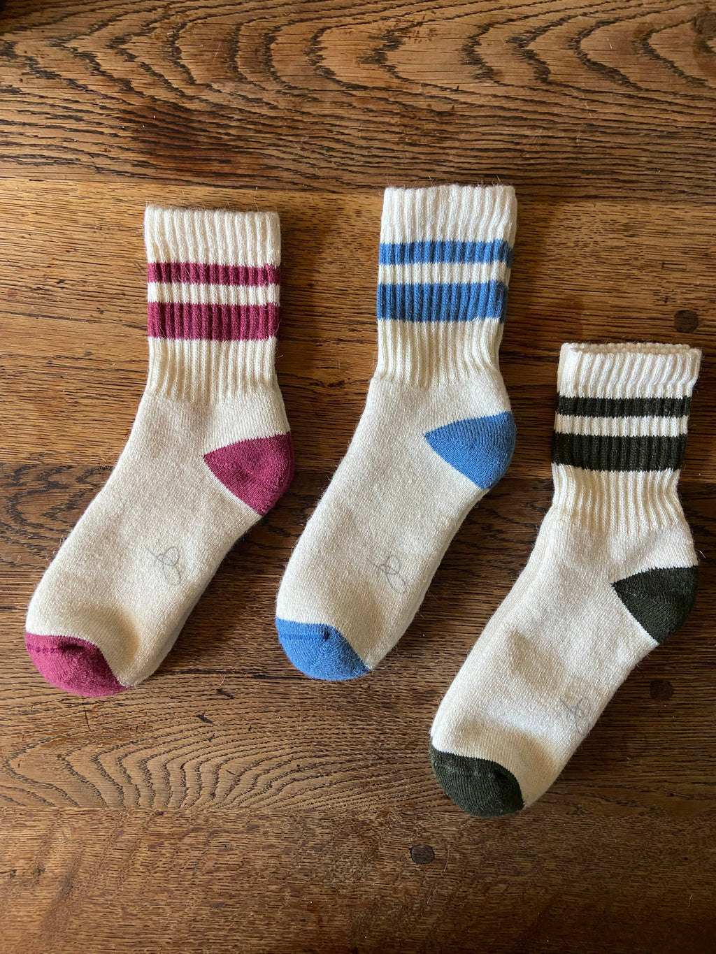 Alpakka- og Pima-bomullssokker – Preppy Style, Blå